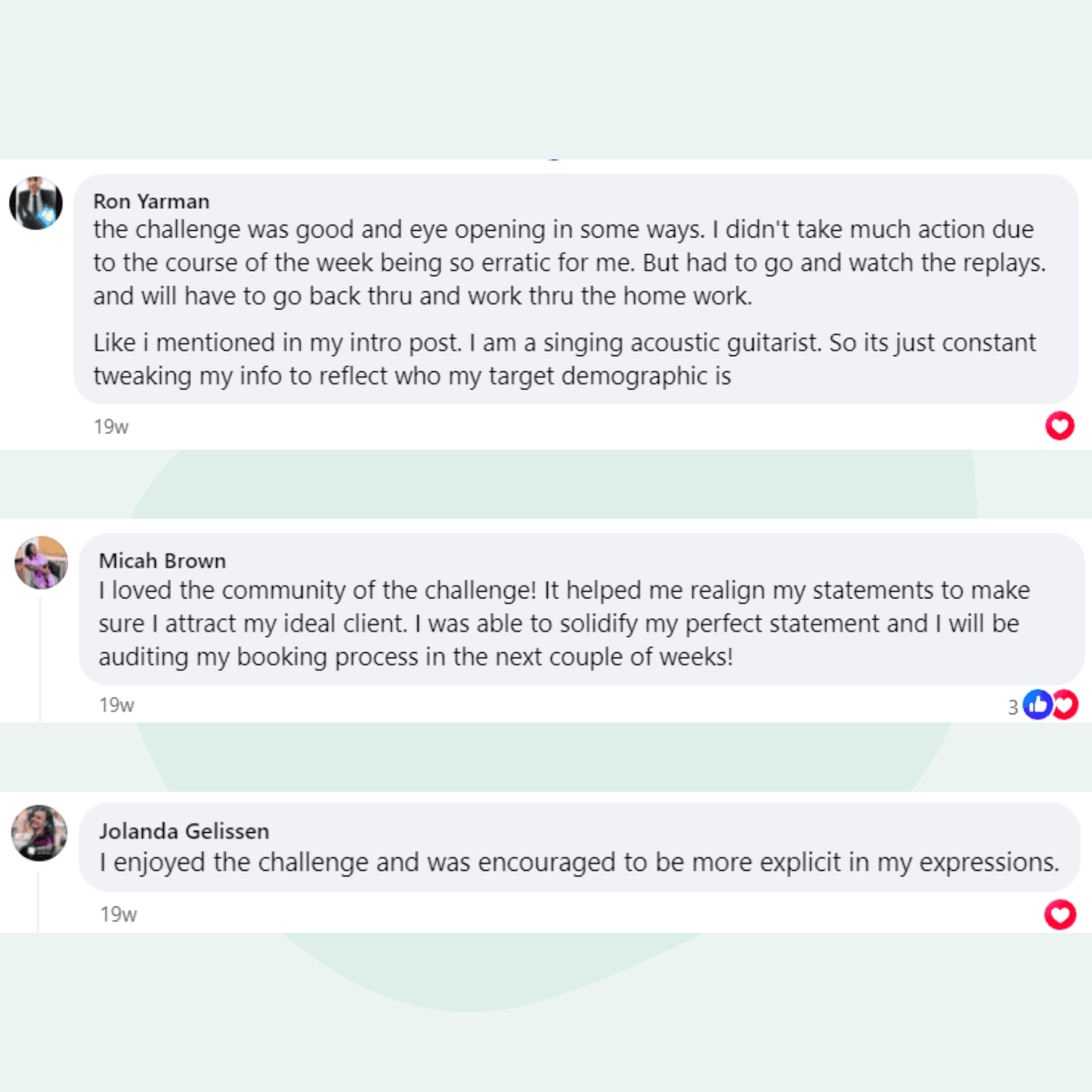 Reviews from the Stand Out & Get Booked Challenge