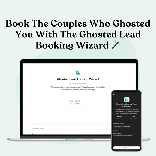 Laptop showing the Ghosted Lead Booking Wizard GPT